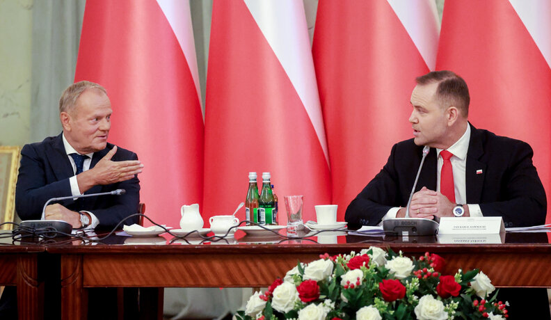 Miniatura: Spotkanie Nawrocki – Tusk w Pałacu...