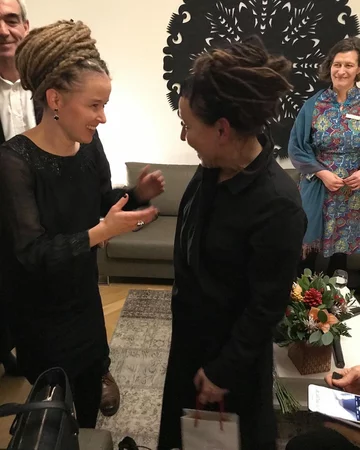 Amanda Lind i Olga Tokarczuk 