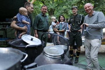 Andrzej Duda odwiedził harcerzy 