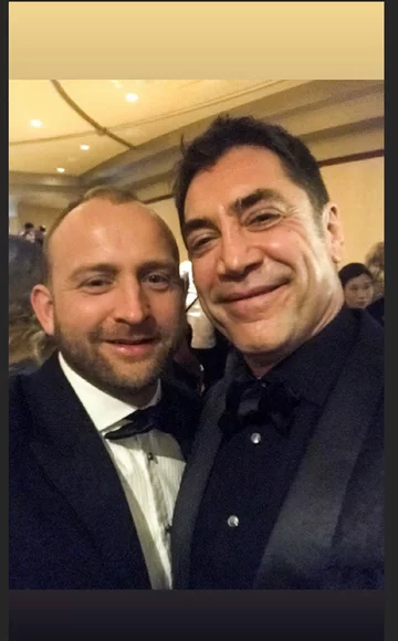 Borys Szyc i Javier Bardem 