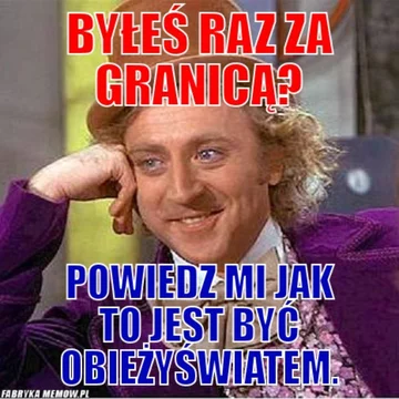 Mem z Willym Wonką 