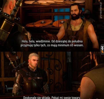 Mem inspirowany grami z serii Wiedźmin 