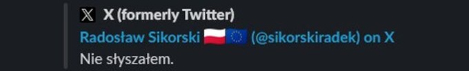 Usunięty wpis Radosława Sikorskiego