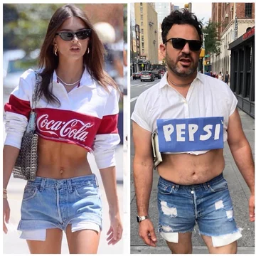 Mężczyzna parodiujący kobiety 