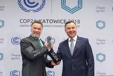 Mem po spotkaniu Andrzeja Dudy z Arnoldem Schwarzeneggerem 