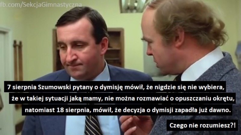 Mem komentujący sierpniową rekonstrukcję rządu 