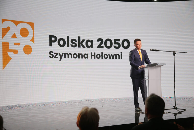 Szymon Hołownia na kongresie Polski 2050