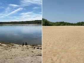 Miniatura: Spokojna i szeroka plaża w Warszawie. To...