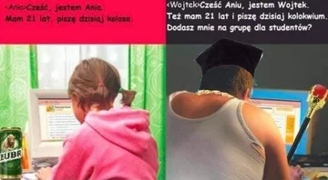 Mem z wykładowców włamujących się na grupki studenckie 