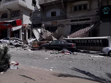 Strefa Gazy Zdjęcia pokazujące rezultat izraelskich bombardowań na Strefę Gazy