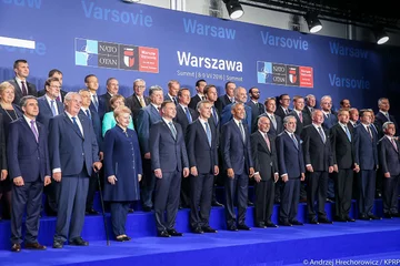 Oficjalne powitanie przez Prezydenta RP i Sekretarza Generalnego NATO Szefów Państw i Rządów 