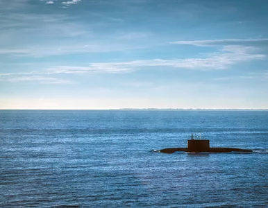 Miniatura: Rosyjska łódź podwodna na Morzu Bałtyckim....