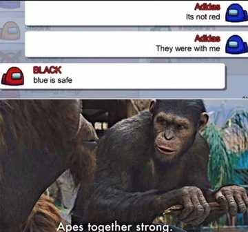 Mem inspirowany grą Among Us 