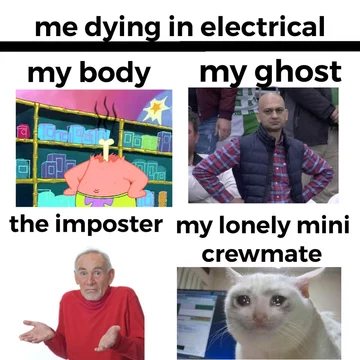 Mem inspirowany grą Among Us 