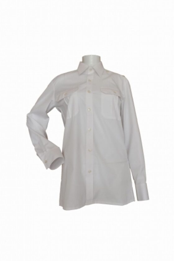 Koszulo-bluza oficerska z długim rękawem koloru białego (podpis AMW) 20 zł 
