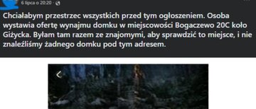 Ogłoszenie z&nbsp;grupy facebookowej