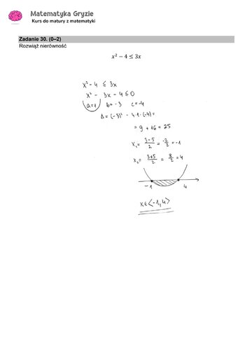 Zadanie 30 &ndash; Matura 2024. Matematyka &mdash; poziom podstawowy, Formuła 2015 &mdash; arkusze z&nbsp;odpowiedziami