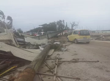 Zniszczenia po cyklonie Gita 