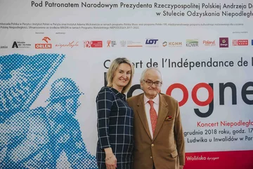 Monika Tyska – Zastępca Dyrektora Generalnego KOWR z Piotrem Jeglińskim Koncert Niepodległości w Paryżu