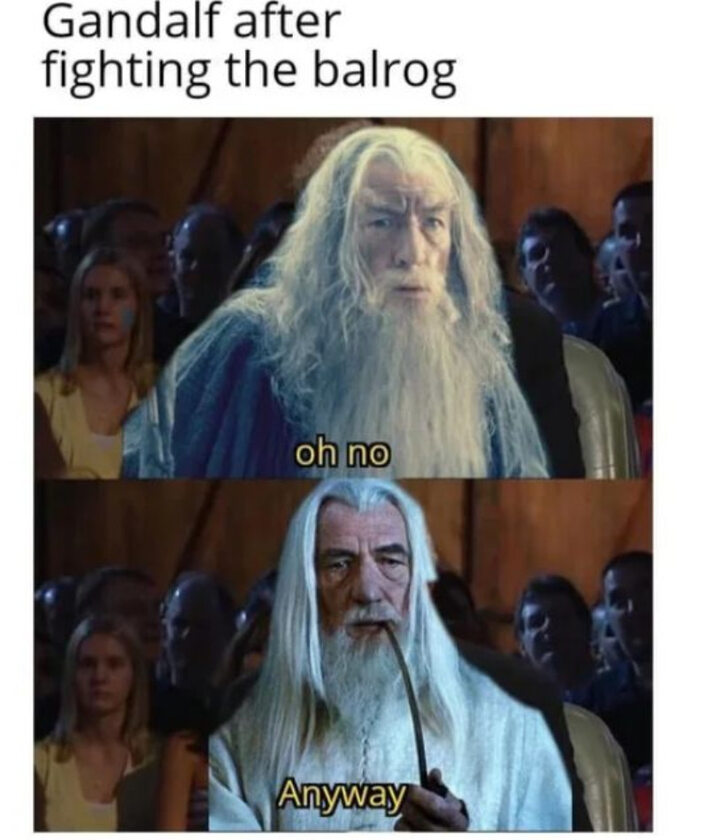 Gandalf po walce z Balrogiem 
