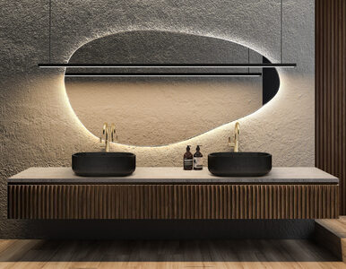 Miniatura: Oświetlenie lustra w łazience – porady,...