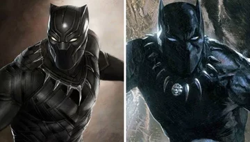 Black Panther (po lewej w filmie, po prawej zgodnie z komiksem) 