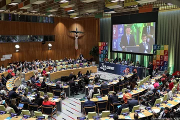 Andrzej Duda podczas debaty w siedzibie ONZ 