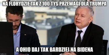 Mem z „Młodym” i Jarosławem Kaczyńskim 