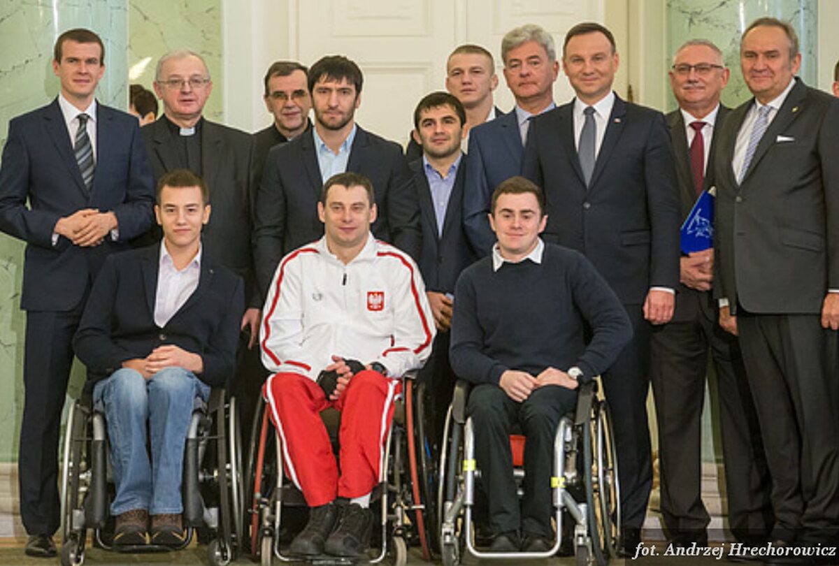 Spotkanie prezydenta ze sportowcami (fot.Andrzej Hrechorowicz / Prezydent.pl)