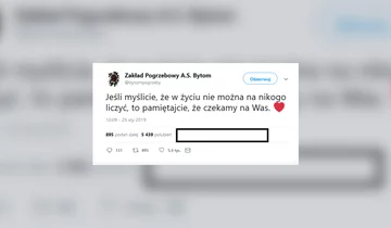 Wpisy zakładu pogrzebowego w mediach społecznościowych 