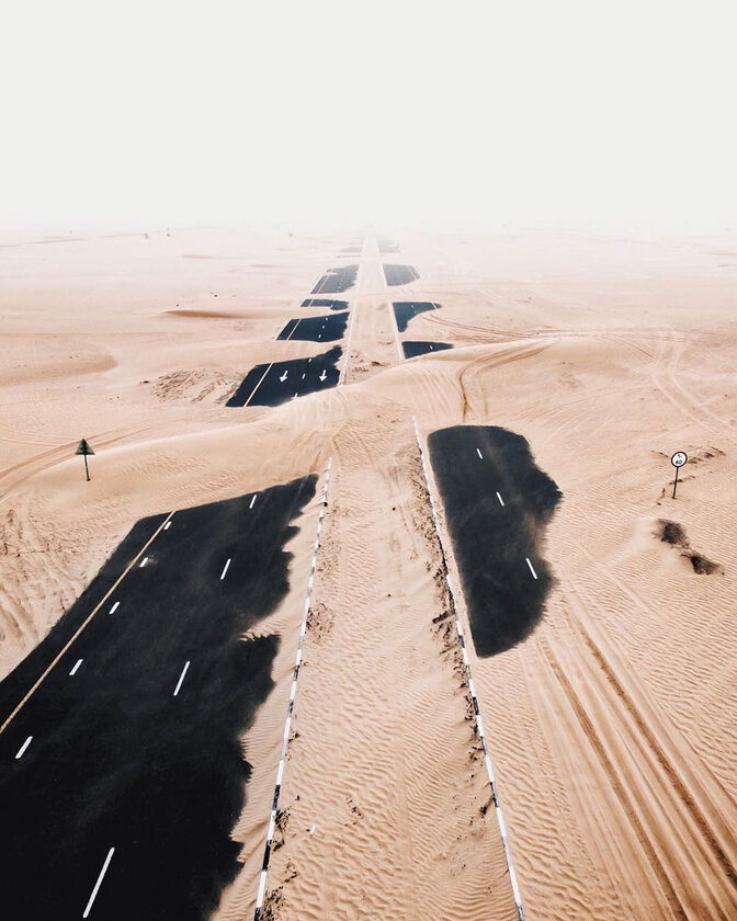 Pustynie w Zjednoczonych Emiratach Arabskich 