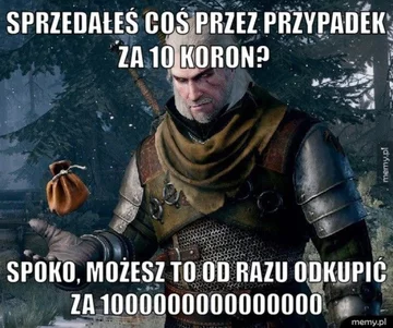 Mem inspirowany grami z serii Wiedźmin 