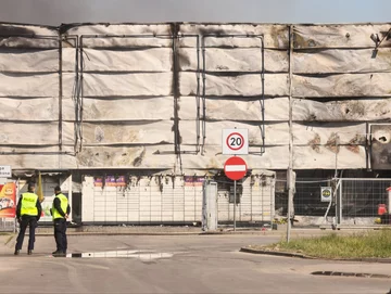 Pożar w centrum handlowym przy Marywilskiej 