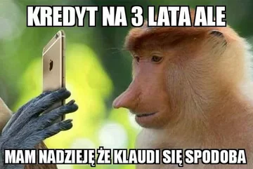 Smutny mem z nosaczem 