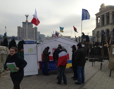Miniatura: Polacy rozbili namiot na kijowskim Majdanie