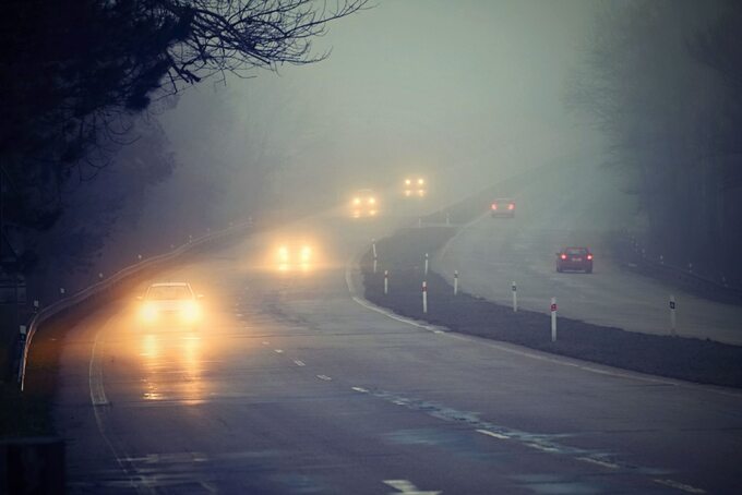 Samochody we mgle