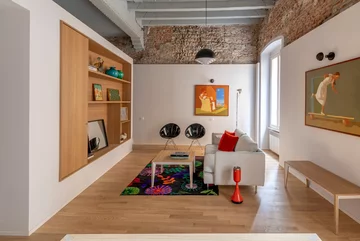 Loft we włoskim palazzo, projekt Alessandro Preda Linka, palazzo, loft