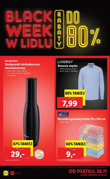 Gazetka Lidla na Black Friday i Black Week 2021 