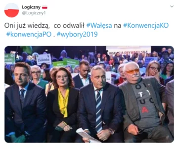 Mem po wystąpieniu Lecha Wałęsy na konwencji Koalicji Obywatelskiej 