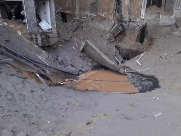 Strefa Gazy Zdjęcia pokazujące rezultat izraelskich bombardowań na Strefę Gazy