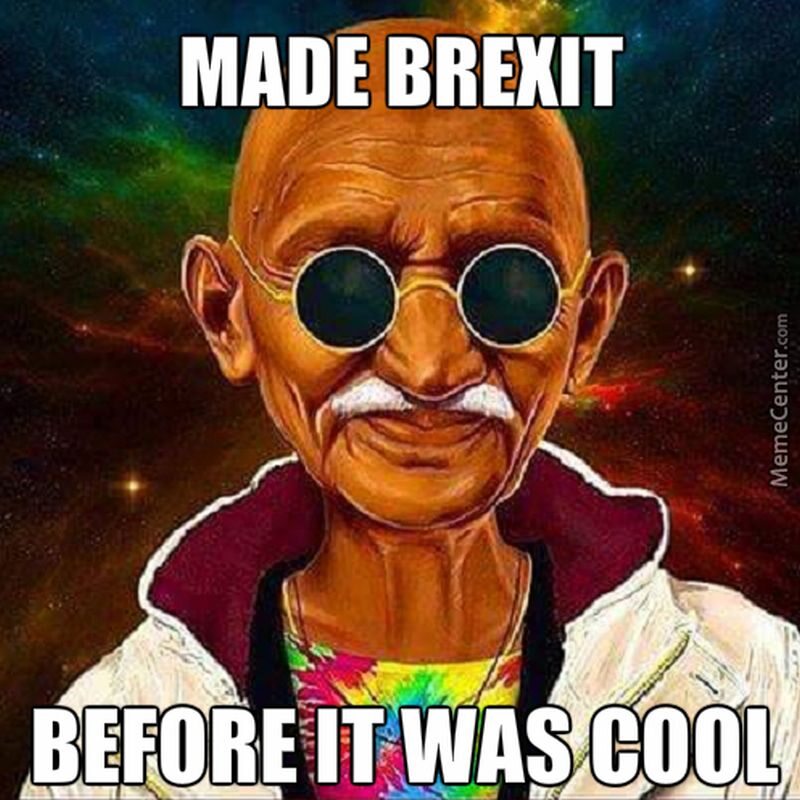Hipster Gandhi. Zrobił brexit zanim to było modne 
