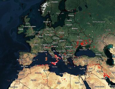 Miniatura: Pożary szaleją na południu Europy. Mapa...