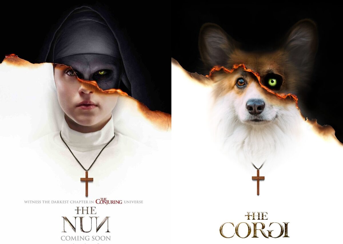 Plakat "The Nun" i plakat "The Corgi" 