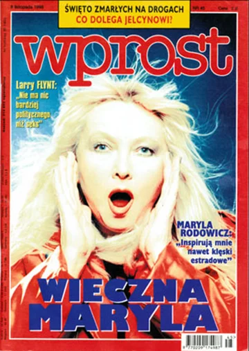 Okładka tygodnika Wprost nr 45/1998 (832)