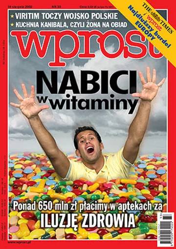 Okładka tygodnika Wprost nr 33/2002 (1029)