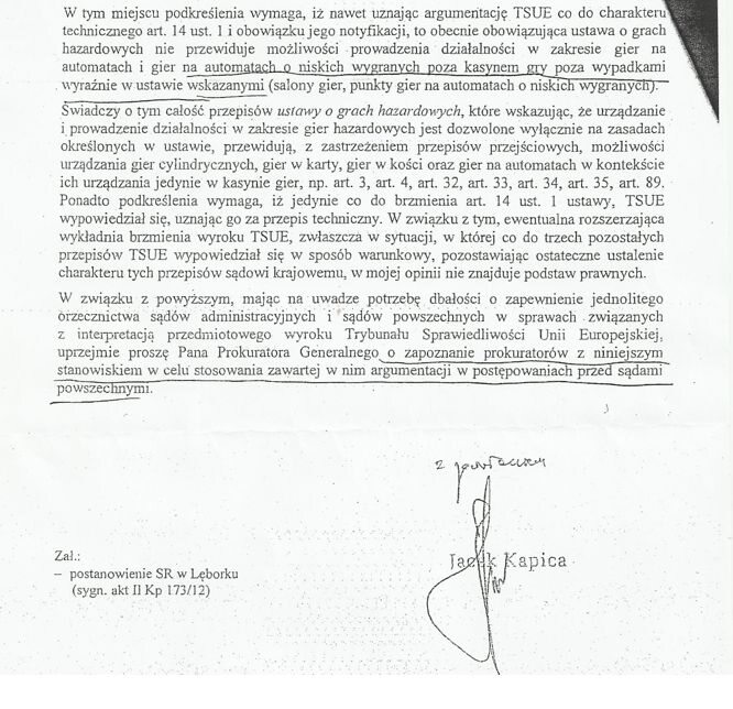 Pismo Jacka Kapicy do Andrzeja Seremeta s.2