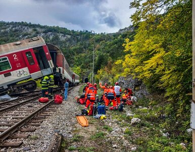 Miniatura: Czołowe zderzenie pociągów w Słowacji....