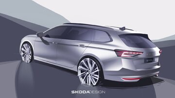 Skoda Superb 4. generacji &ndash; szkice modelu