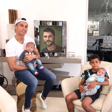 Cristiano Ronaldo z rodziną 