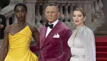 Lashana Lynch, Daniel Craig i Lea Seydoux na premierze „Nie czas umierać” 